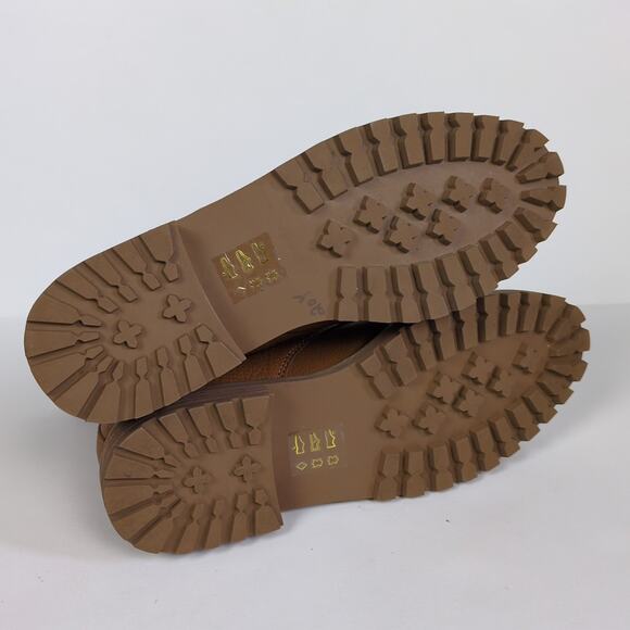 MADEWELL The Clair Lace-Up Boot Leather English Saddle Brown Lug Sole Women's 7 - Picture 7 of 9